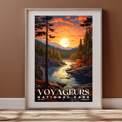 Voyageurs National Park Poster, Travel Art, Office Poster, Home Decor | S7 - image4